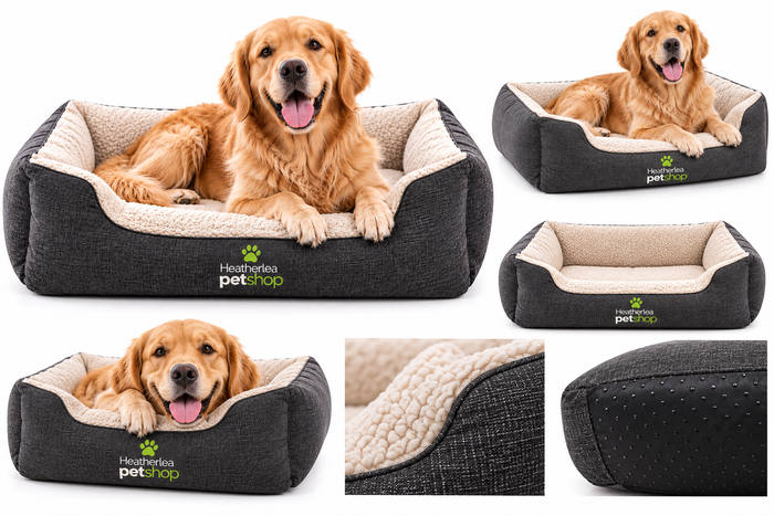 Heatherlea Pet Shop Luxury Comfort Dog Bed – Soft Plush Padded Pet Bed