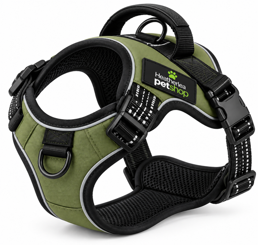 Heatherlea Pet Shop Adjustable Reflective Dog Harness – Padded No-Pull Walking Harness