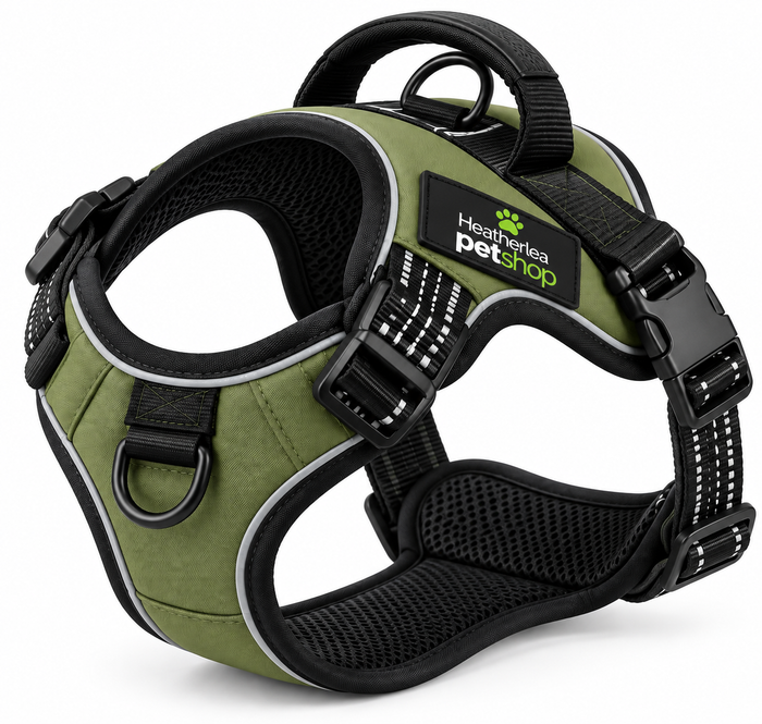 Heatherlea Pet Shop Adjustable Reflective Dog Harness – Padded No-Pull Walking Harness